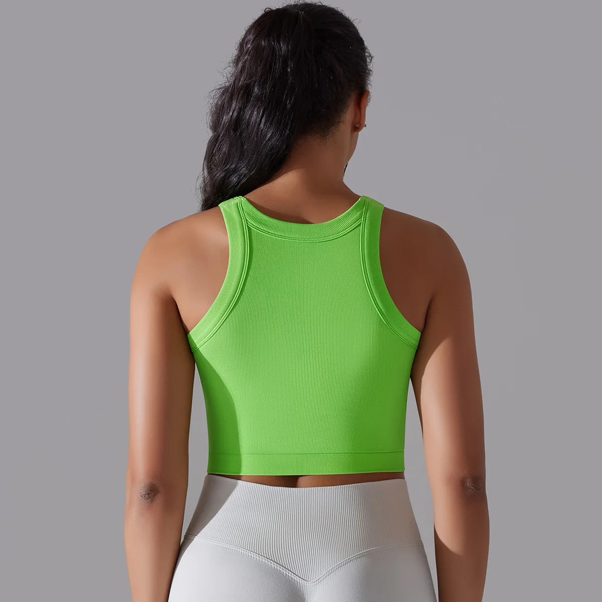 Seamless Sports Underwear Women High Support Impact Gym Bra Push-up Quick Dry Elastic Workout Vest Yoga Running Fitness Tank Top