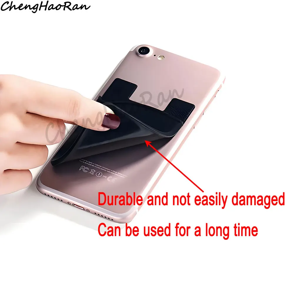 1 шт. мягкий силиконовый чехол для мобильного телефона с задним карманом, однослойный держатель для карт, нескользящий чехол для мобильного телефона, клейкий держатель для карт, кошелек