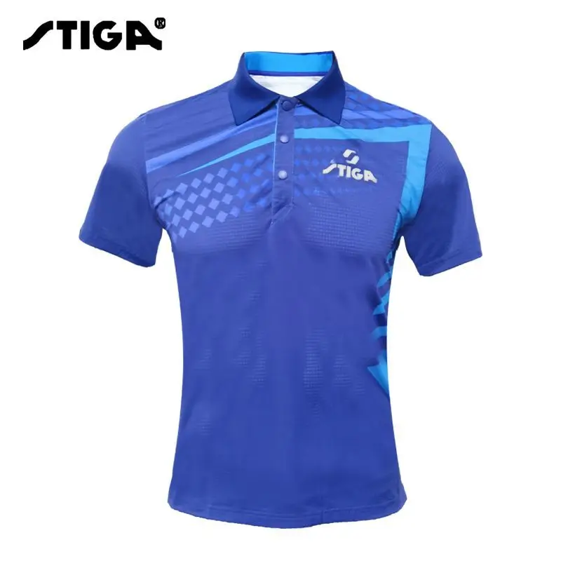 STIGA New T-shirt Table Tennis Clothing Short Sleeved