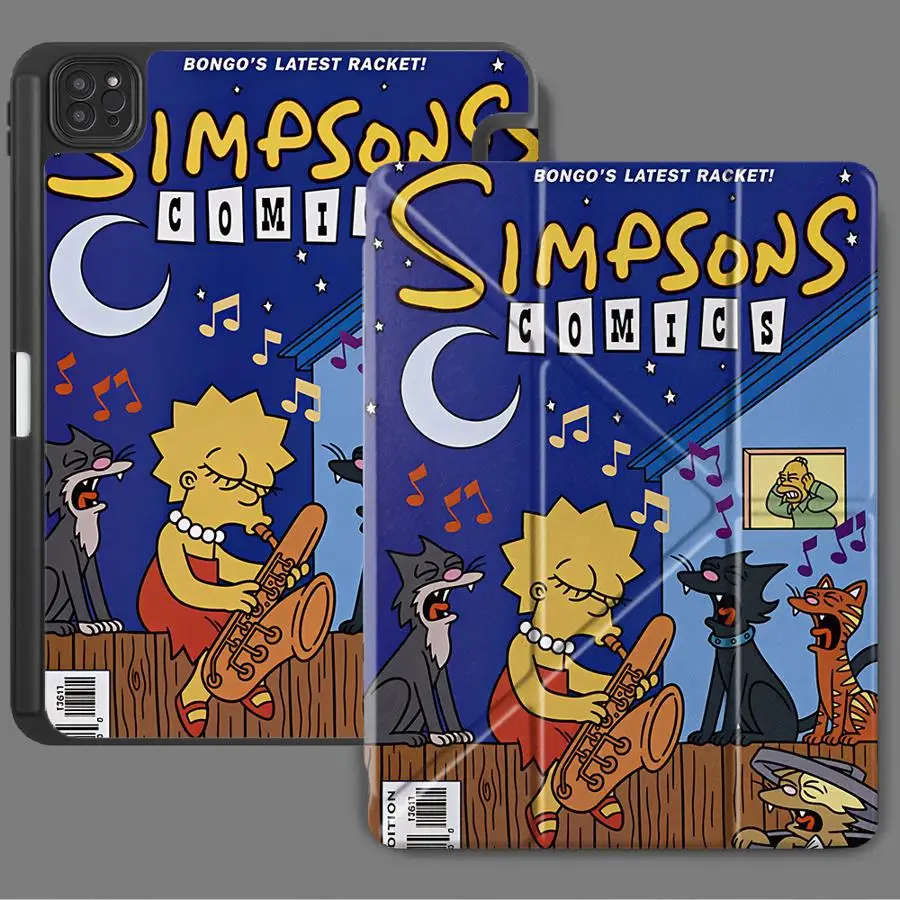 Funda para Tablet Simpsons Lisa para iPad Pro 2025 Air 4 5 M3 M2 M4 11 pulgadas Mini 6 7 Pro 11.ª 10.ª 9.ª 8.ª 7.ª 12.9 pulgadas con Soporte