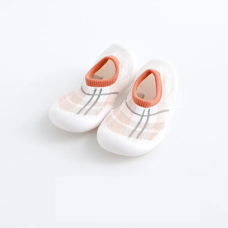 Toddler Boys indoor Shoes Newborn Anti-slip Stripe Walking Shoes First Walkers Baby Girls Casual Simple Soft Cute Floor Shoes