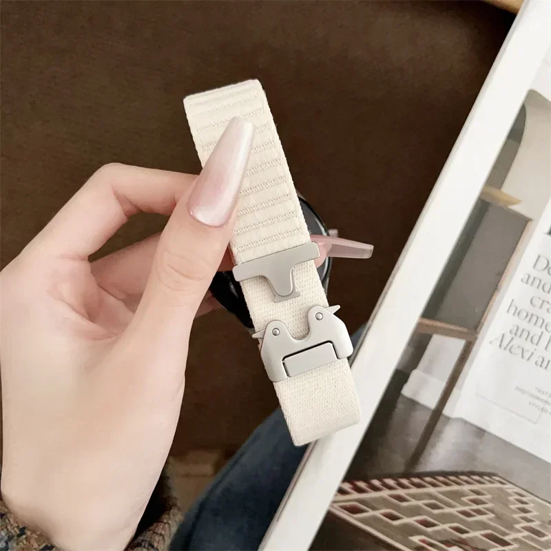 22 مللي متر جبال الألب حلقة النايلون الفرقة لهواوي ساعة GT5 5Pro GT4/3 2 2e 46 مللي متر الرياضة حزام لسامسونج غالاكسي الترا 47 مللي متر جير S3 سوار