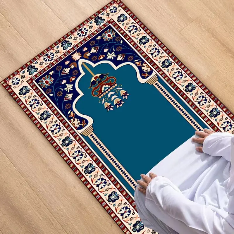 Muslim Prayer Kneeling Carpet Mosque Anti-skid Floor Rugs Portable Mat Living Room Sofa Area Home Decor Foot Large Size Mats