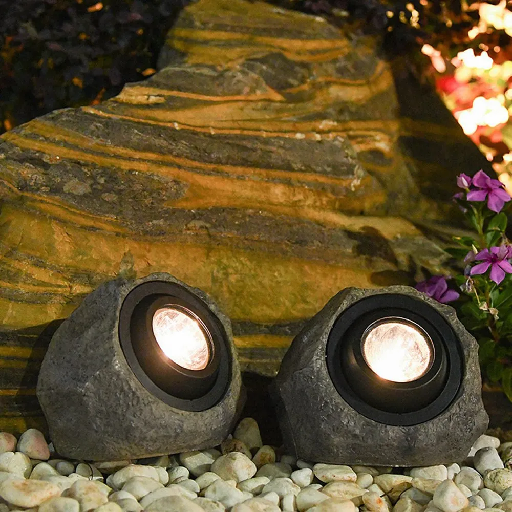 Solar stone light outdoor waterproof resin craft garden decorative garden light Creative Decoration Lamp Waterproof Solar Lights