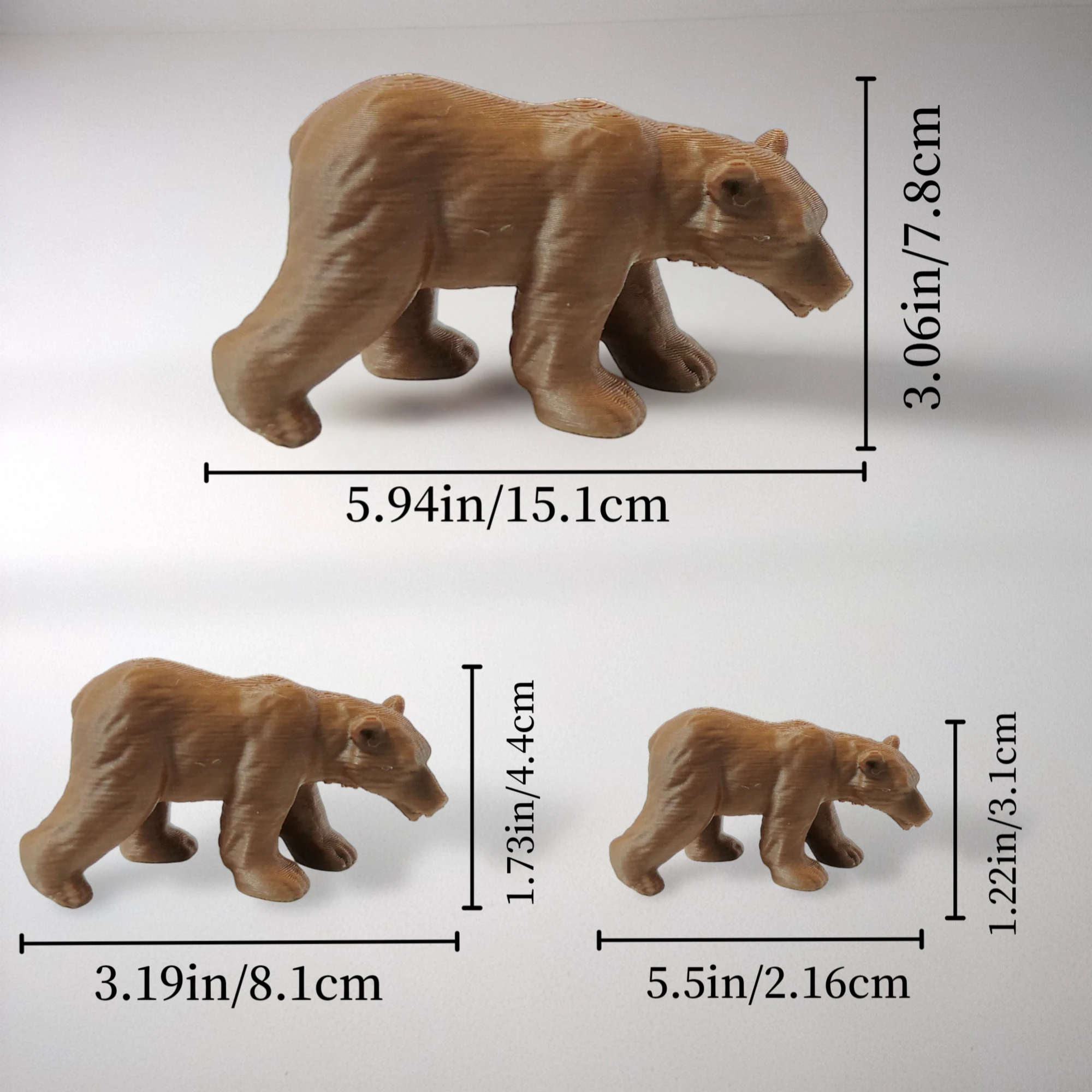 تمثال الدب البلاستيكي ليس من السهل كسرها وهي هدية مثالية للمكاتب وغرف المعيشة والمكاتب