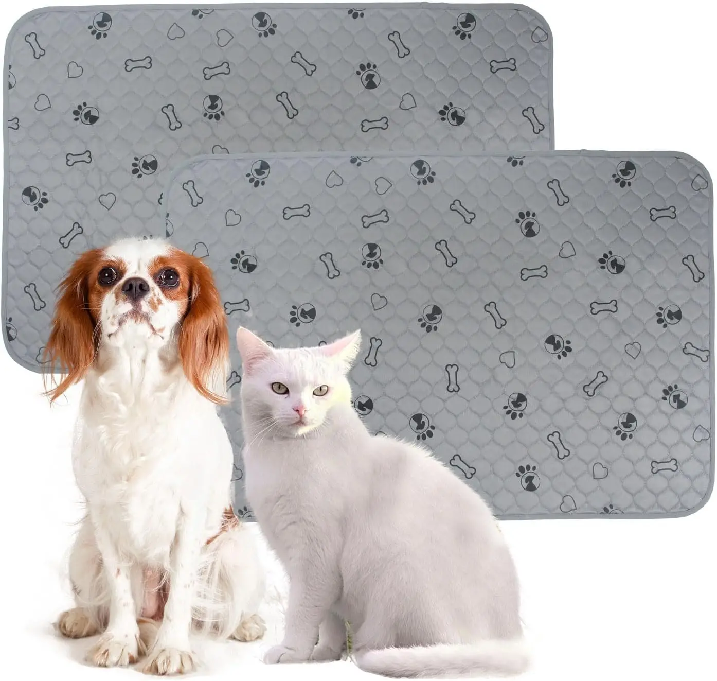 

2 Pcs 36‘’x41‘’ Washable Dog Pee Pads with Puppy Blanket,Puppy Pads,Dog Pad Washable Waterproof