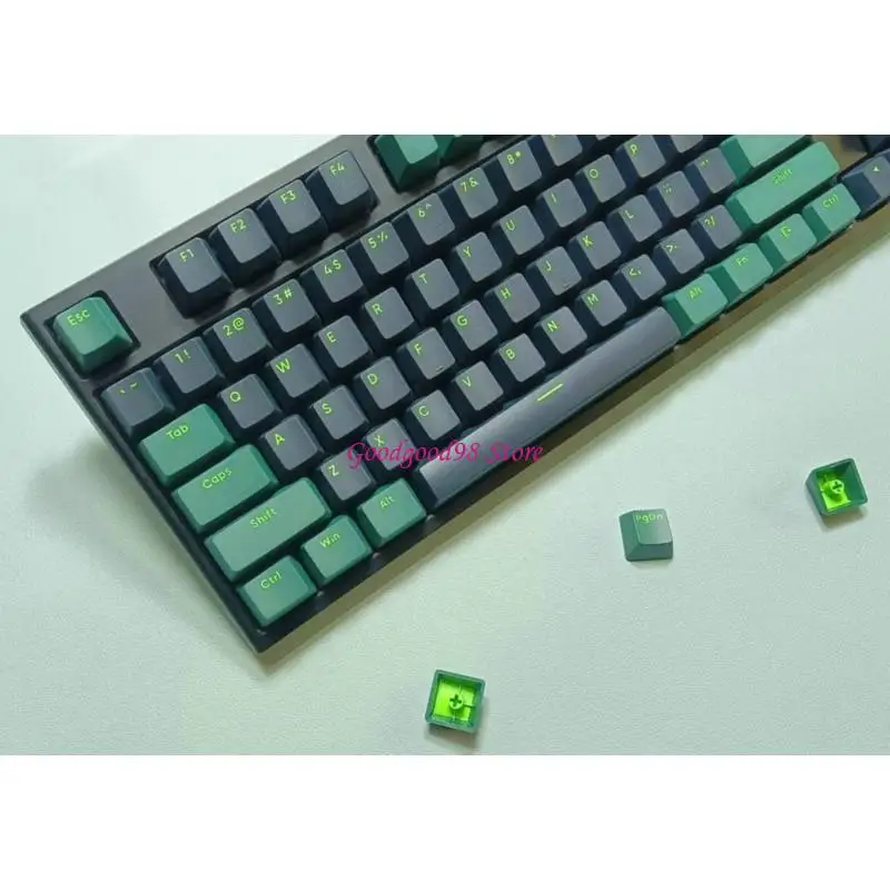 117 Buah Keycap Injeksi Dua Warna Double Shot Keycap Keyboard Tebal PBT Profil OEM Keypad Game Set Keypad