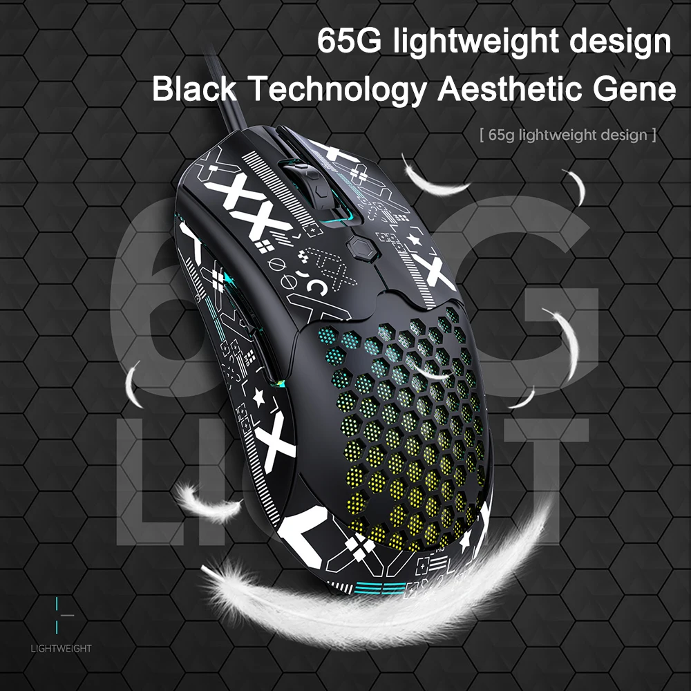 Wired Mouse Cable Gaming 7 breathing LED Back Light Optical Mouse USB Computer Hollowed out Mice Laptop Desktop PC home Office