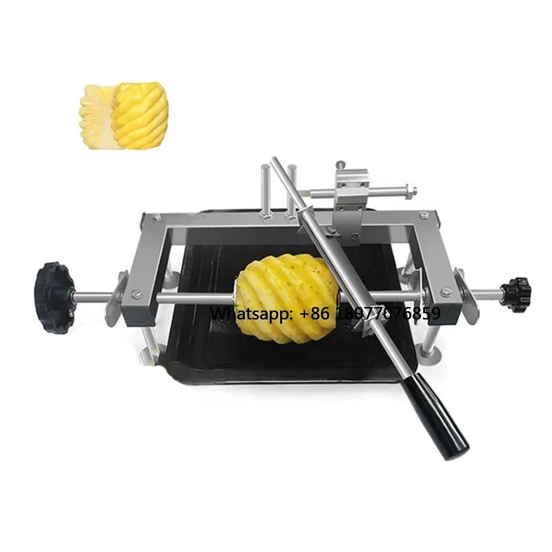 2026 Stainless Steel Pineapple Peeler Semi-Automatic For Kitchen Pineapple Peeler Eye Remover Hand Crank Commercial Fruit Knife
