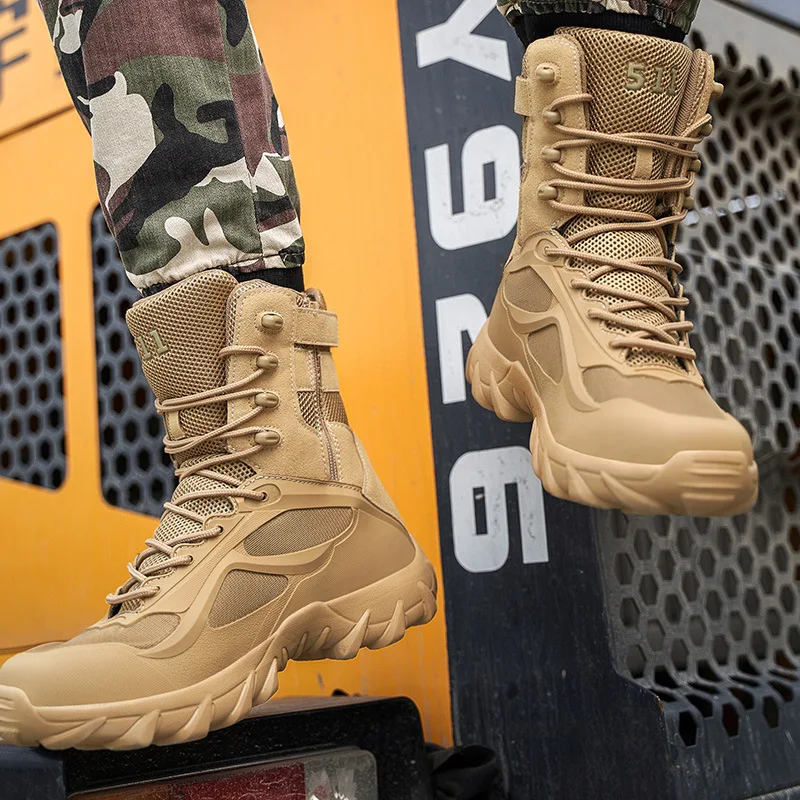 Botas táticas ultra leves masculinas, botas de combate High Army Boots Outdoor Sports Montanhismo, caminhadas, moda esportes, sapatos de trabalho botas tacticas bota tatica militar masculina tênis masculino bota mascul