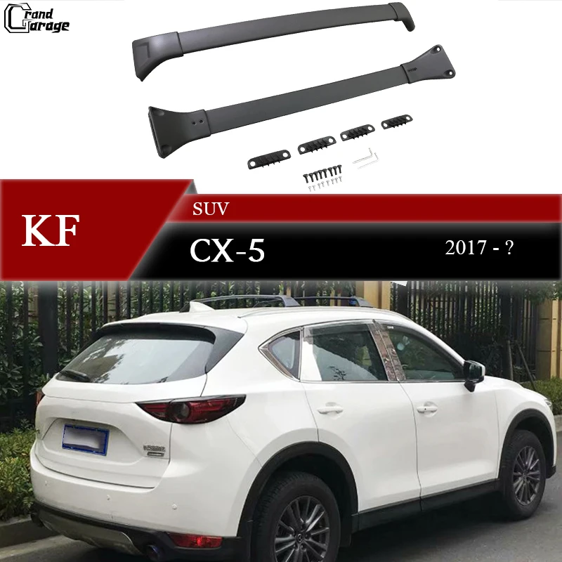 

Aluminum Alloy Roof Rack Roof Bar Cross Bar for Mazda CX-5 KF 2017 -  (MAX: 75KGs) (Black / Silver)