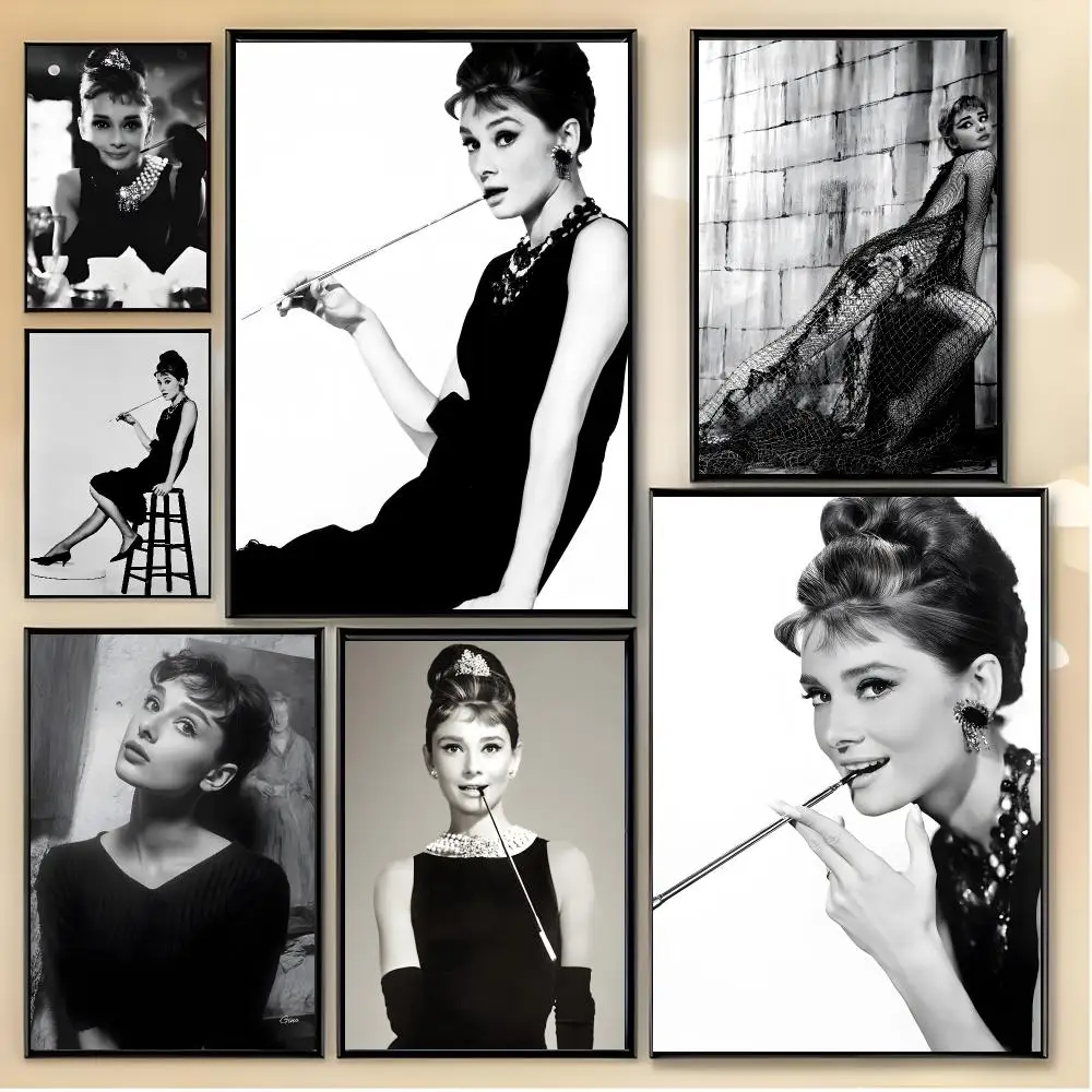film icon celebrity A-Audrey Hepburn Poster Unique Home Decoration Ideas & Stylish Interior Art