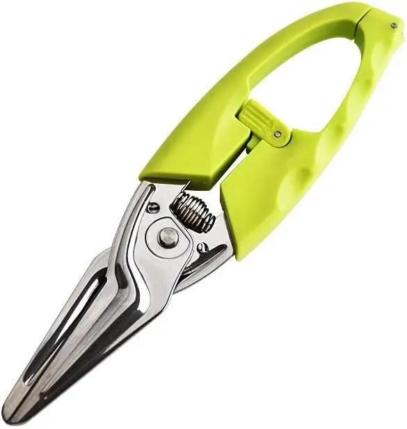 

Spring-Loaded Kitchen Shears, Stainless Steel, Anti-Slip Handle, Safety Lock, Multi-Function