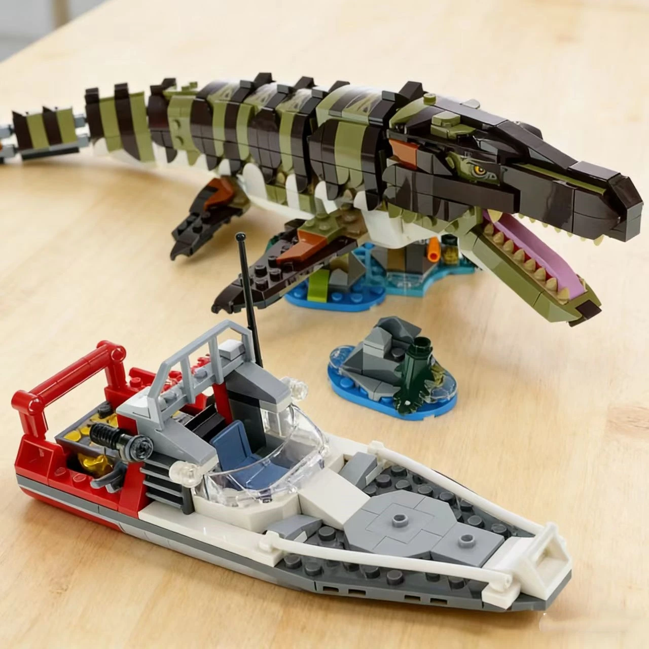 공룡 월드 파크 시리즈 모사사우루스 보트 미션 블록 조립 장난감 선물 크리스마스 선물 76974