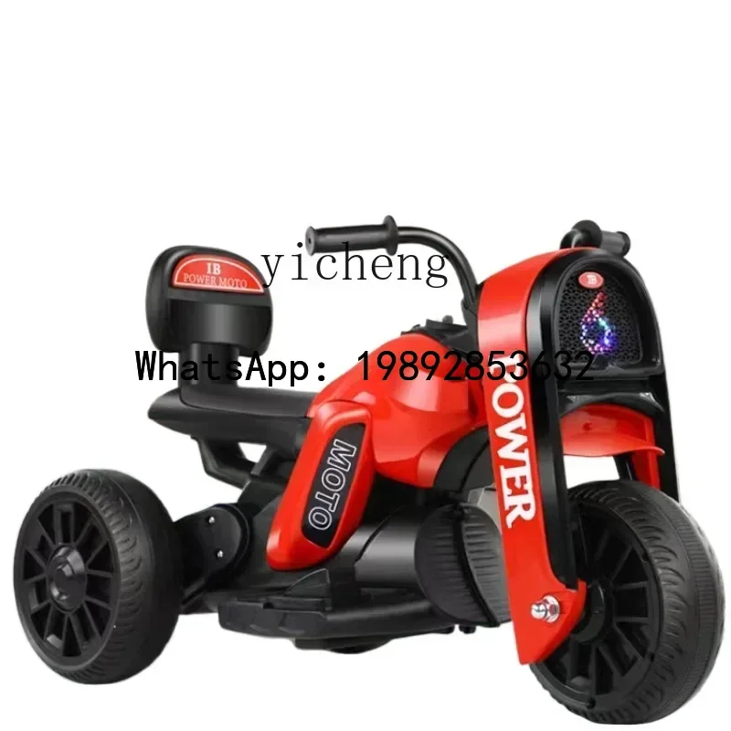 AD Children's Electric  Rechargeable Motorcycle Can Sit on Children Remote Control Toy Car
