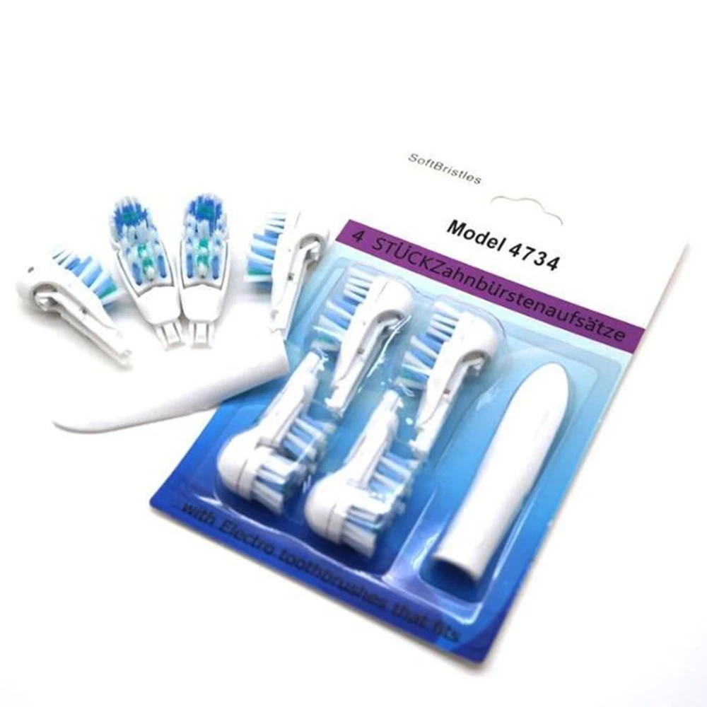 4 Teile/paket Sensitive Dual Clean Ersatz Bürstenköpfe Für Oral B 3733 4732 4734 Elektrische Zahnbürste Rotierenden Zahnbürste Kopf