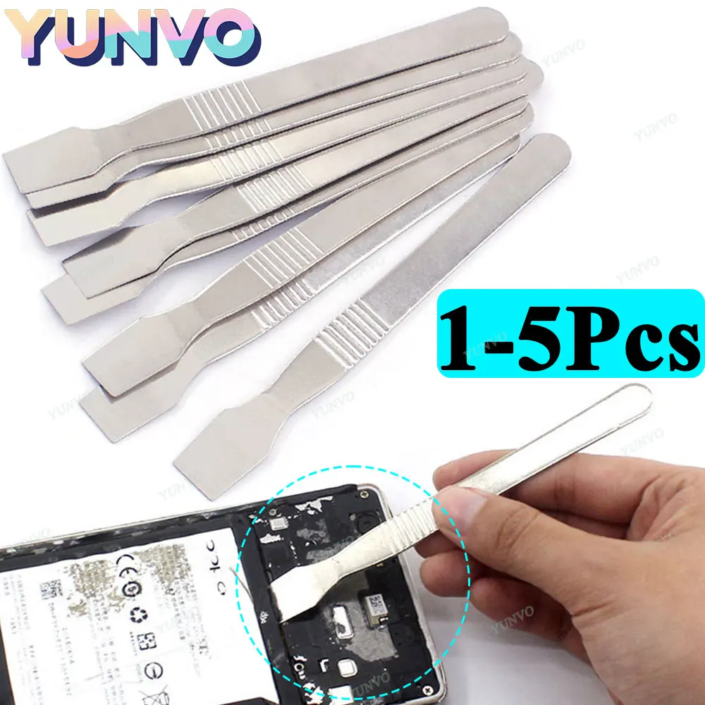 1-5Pcs Flux Scraper Metal Spudger Solder Paste Stainless Steel Knife Repair Paver Blade Solder Paste Scraper Opening tools