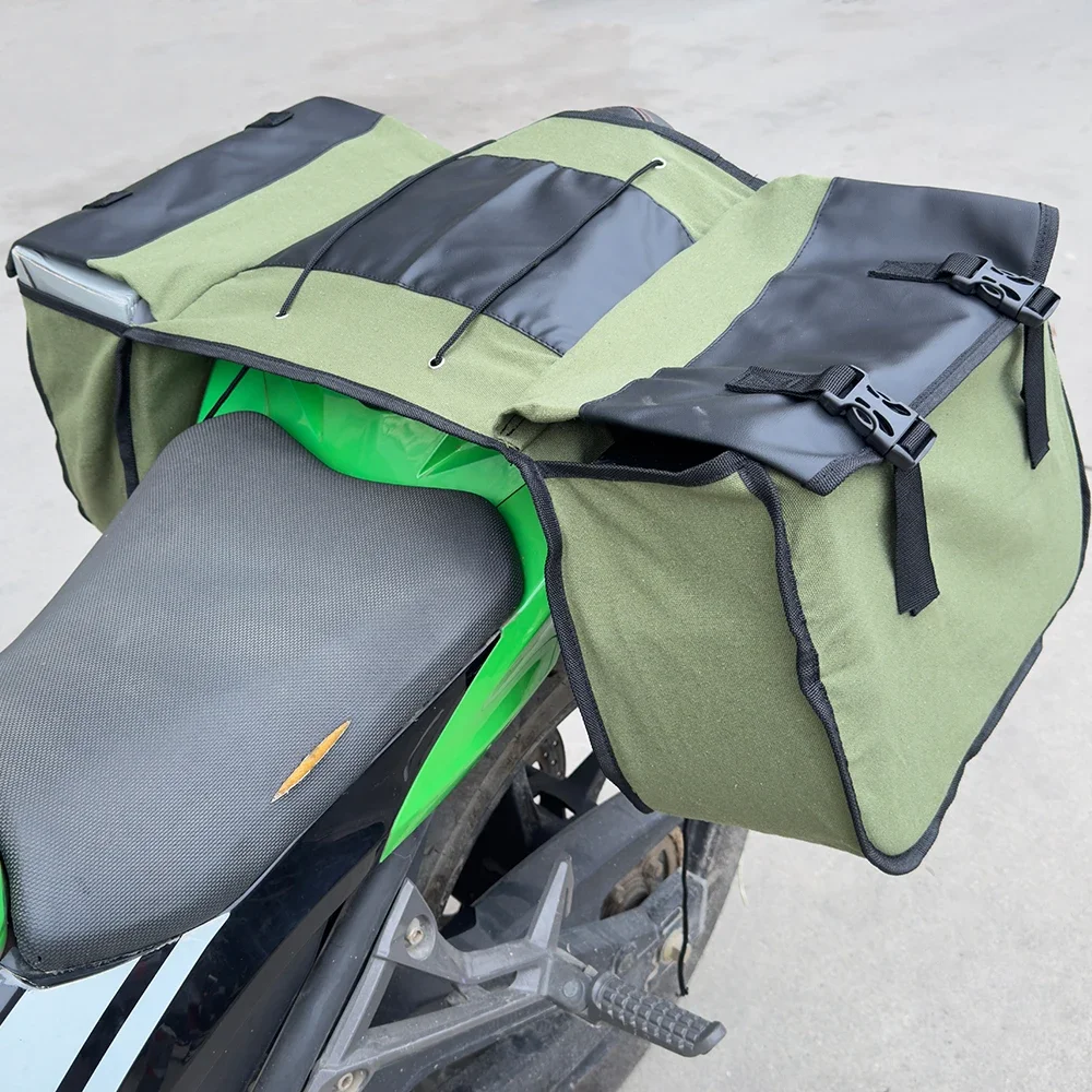 Motorcycle Universal Bag Cycling Double Side Rear Rack Trunk Bag Mountain Road Bicycle Tail Seat Pannier Pack Luggage Carri