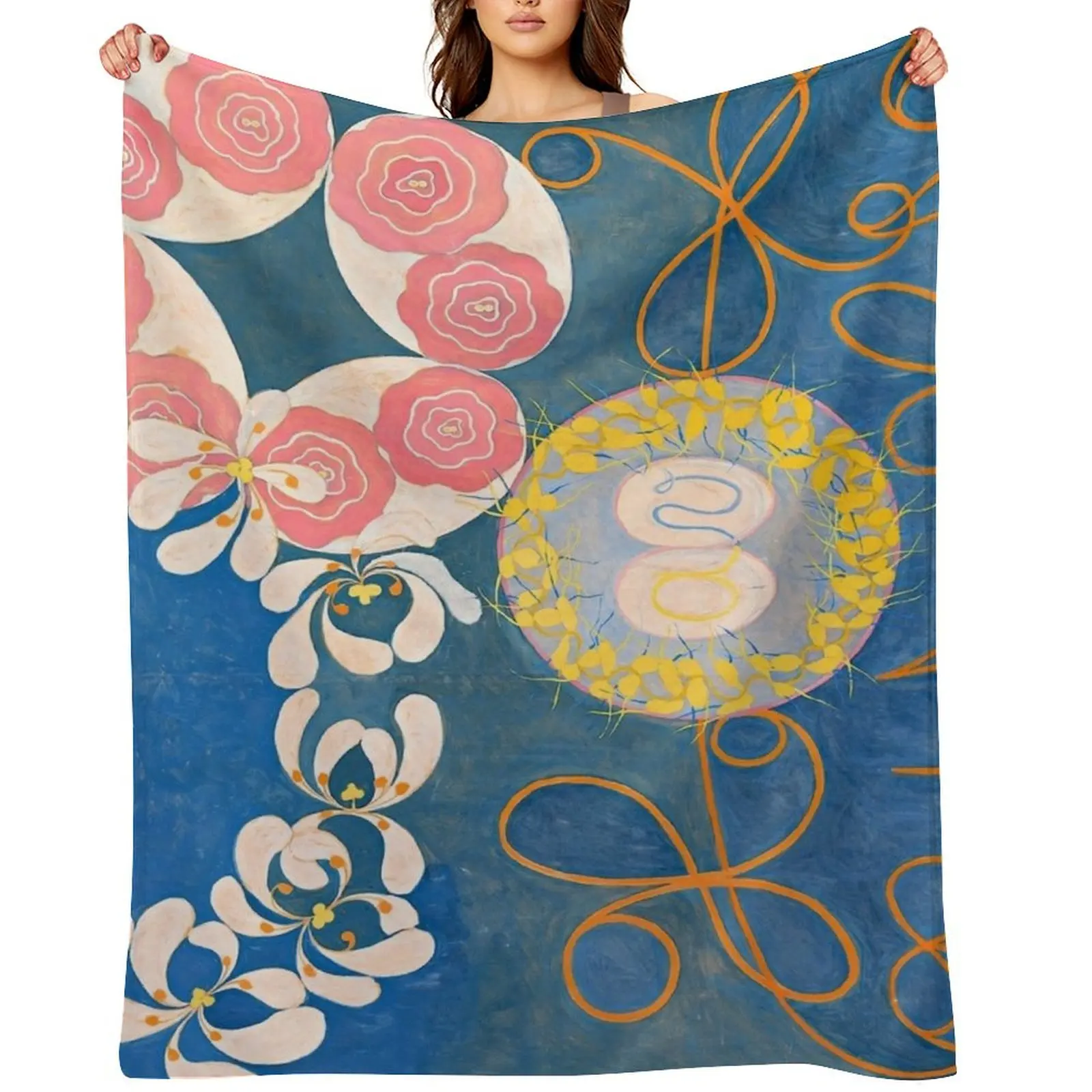 

High Res Hilma af Klint Childhood No.1 1907 Throw Blanket Sofa Blankets For Bed Decorative Sofas Bed Fashionable Blankets