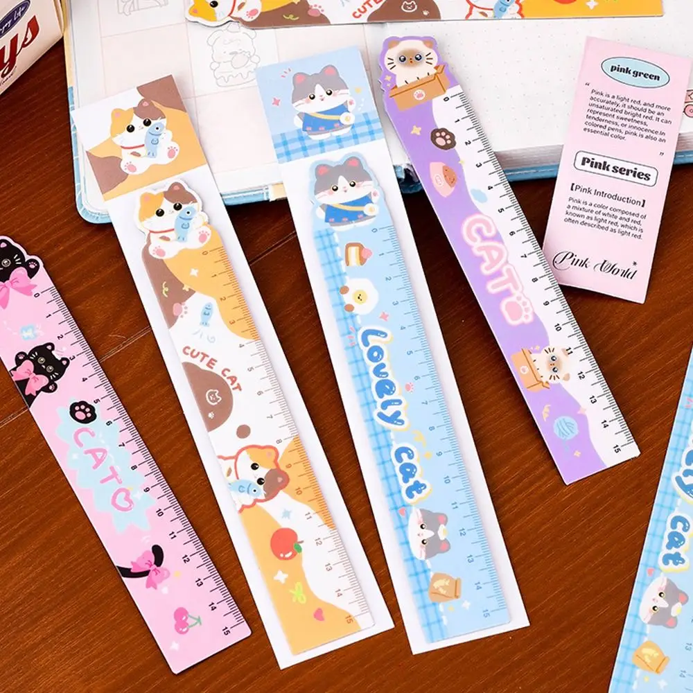 

Cute Cat Magnetic Bookmark Ruler Stationery Pagination Mark Reading Gift Reading Book Clip School Office Supplies
