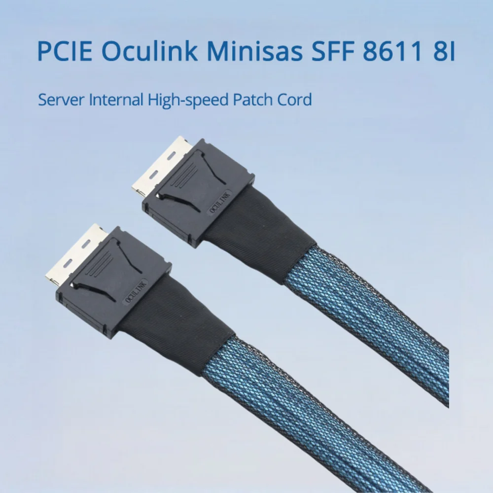 

PCIE Oculink Minisas SFF 8611 8I Server Internal High-speed Patch Cord Length Optional 0.5M 1M