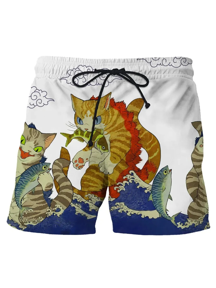 

Men's Hawaiian Swim Trunks 3D Skull Print Beach Shorts Quick Dry Outdoor Leisure Sports Shorts Swimwear Fashion Men's Shorts