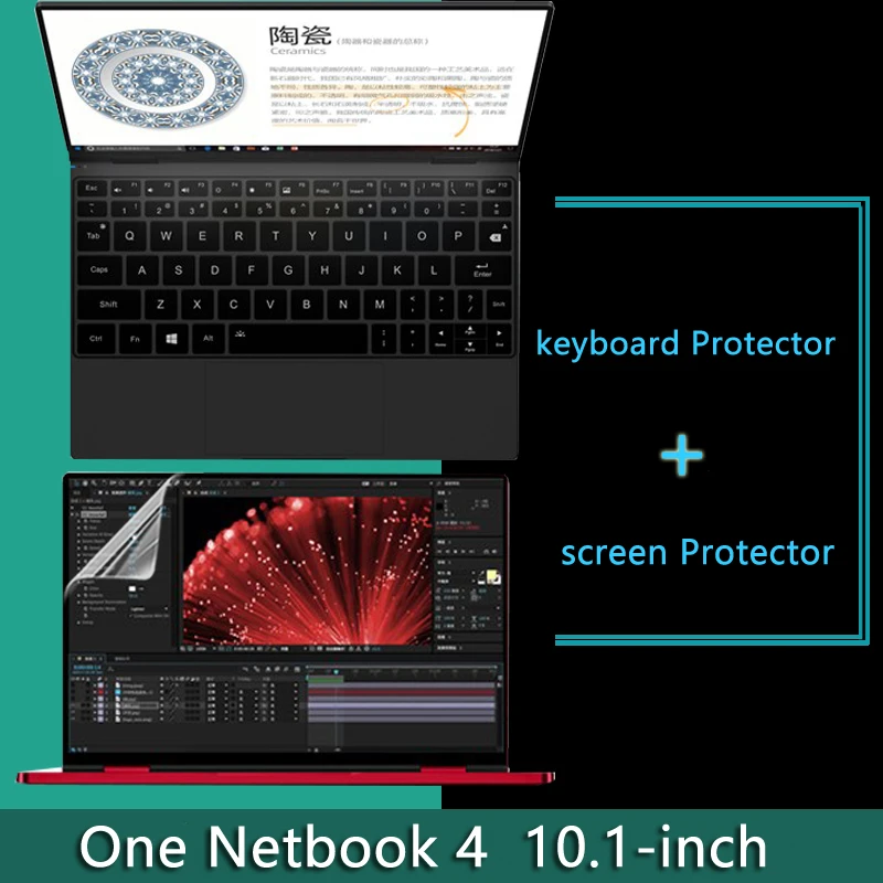 Anti Glare Scratch Screen + Laptop Ultra Thin High Clear Transparent Tpu Keyboard Cover Film for One Netbook 4 Onemix 4 10.1