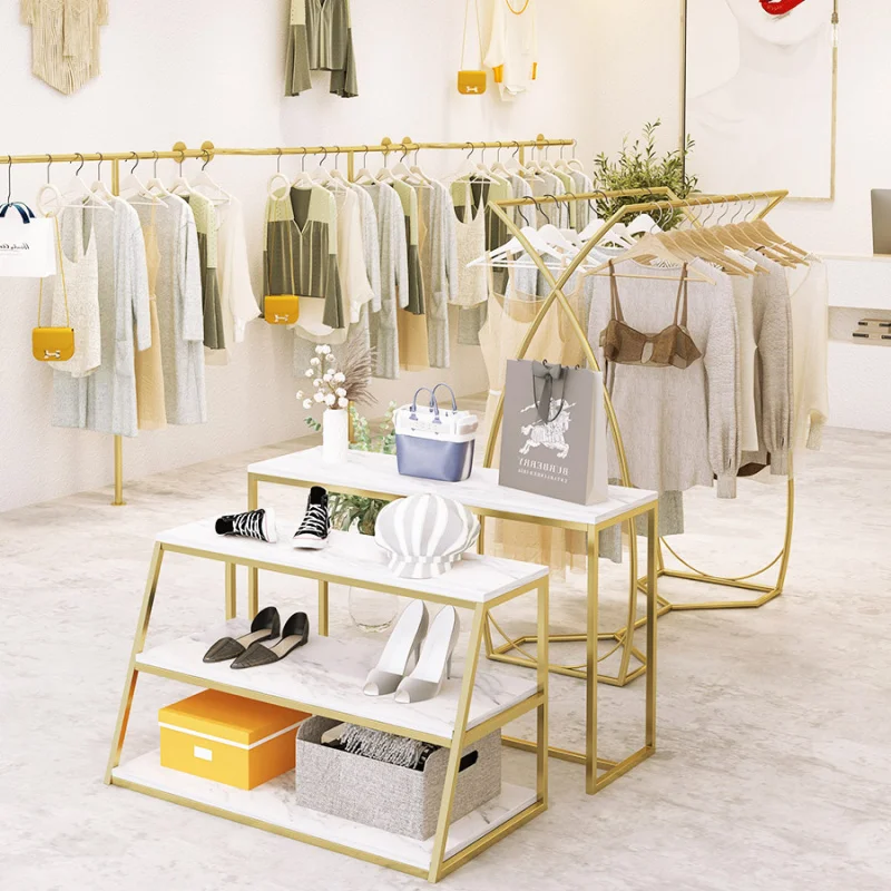 custom.Handbag and Shoe Retail Store Display Furniture Design Decoration 3 Layers Shoe Display Shelves Shiny Shoe Display R