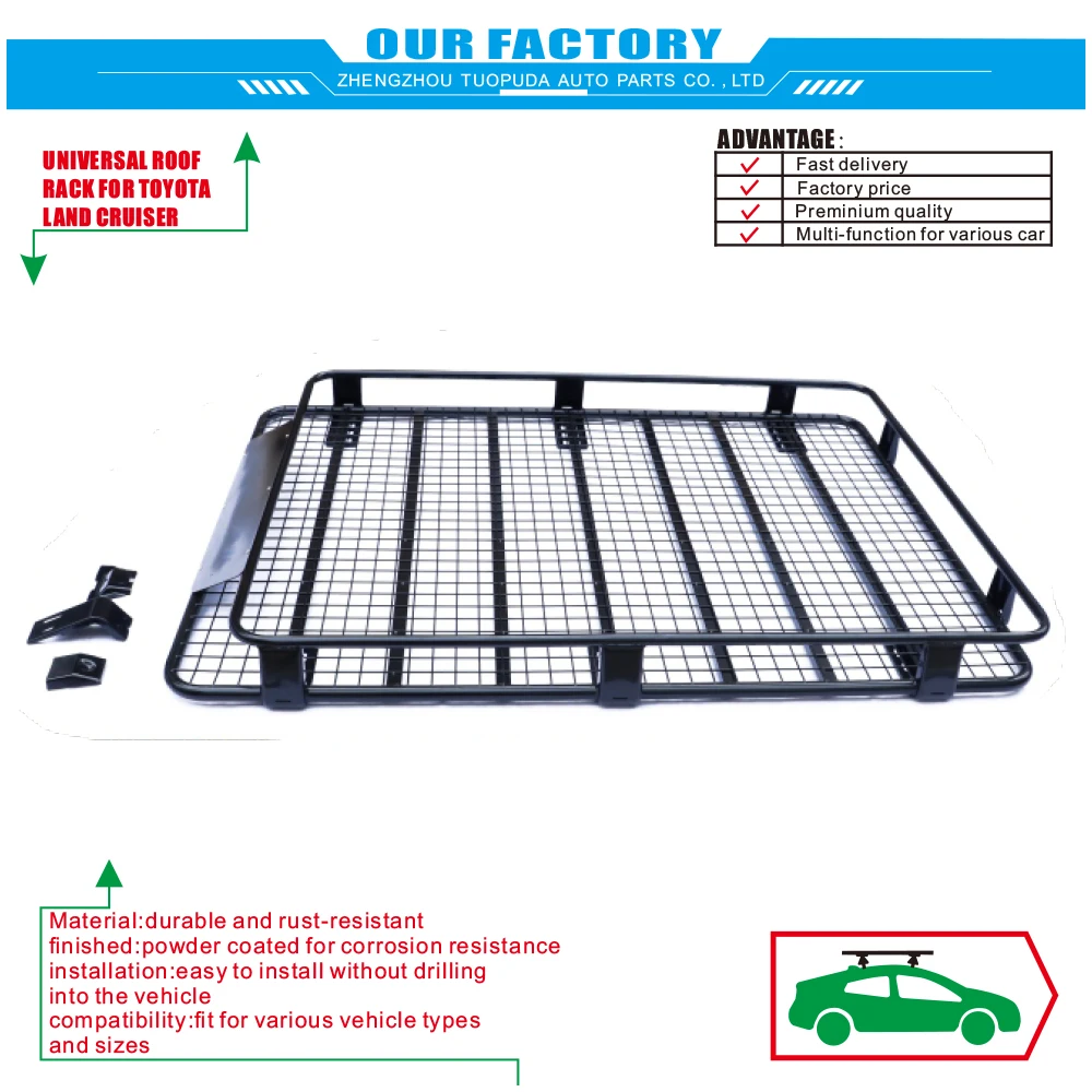 UNIVERSAL ROOF RACKS  Heavy Duty Roof Mounted Basket for TOYOTA FJ LANDCRUISER