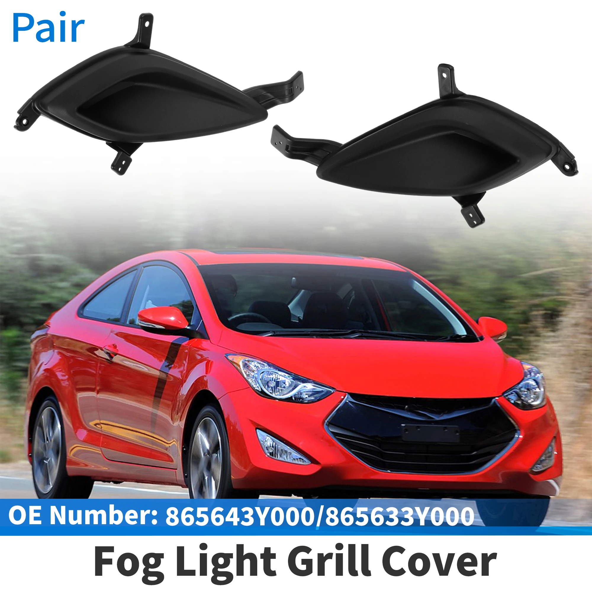 

UXCELL Front Left Front Right Fog Light Grill No.865643Y000 for Hyundai Elantra 11-13