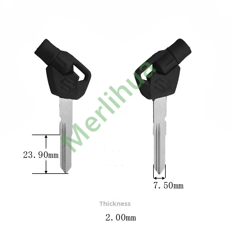 Suzuki motorcycle key, suitable for: Suzuki Lizhi Qingqi Youyou UY125 UU Little Dolphin motorcycle key embryo (including magnet)