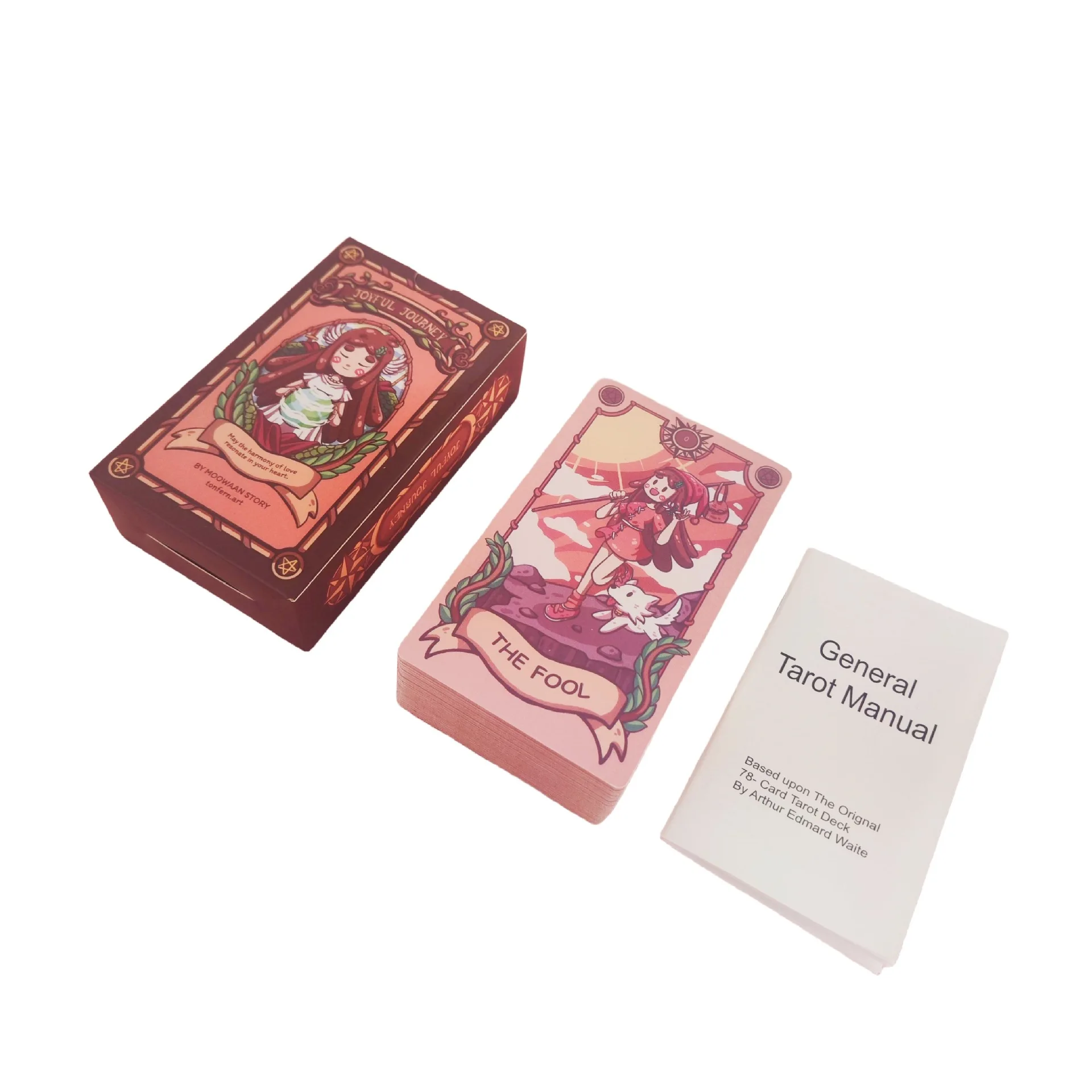 12X7cm Joyful Journey Tarot Cards with Guide Book 79Pcs Divination Board Table Games Family Entertainment Oracle Card