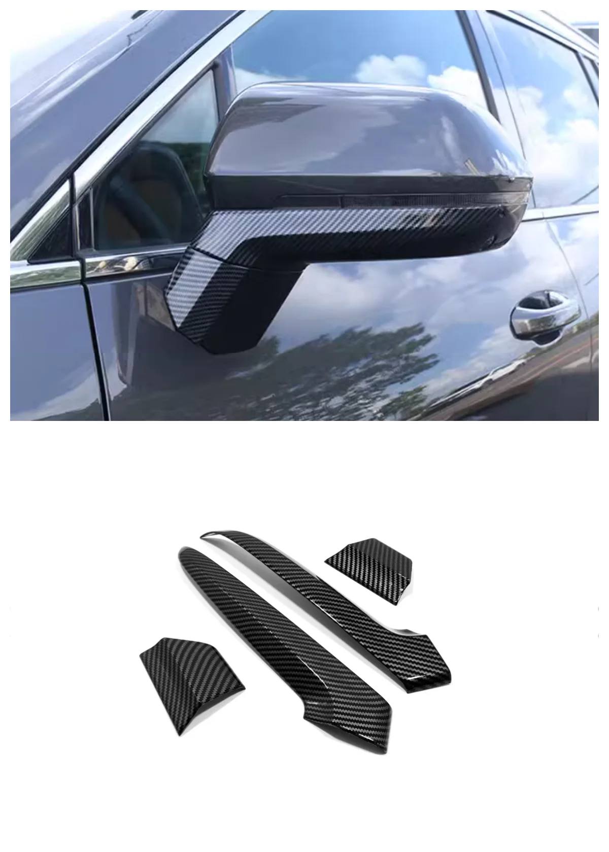 

Suitable for Li ONE 2019 2020 2021 rearview mirror decorative strip ABS Auto Part