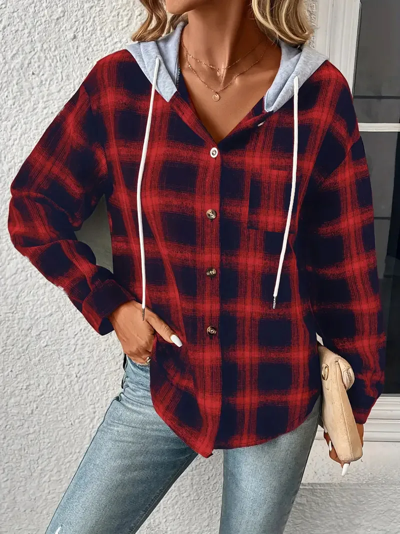 Maglione con cappuccio da pendolare di nuova moda da donna autunno e inverno 2023 con cappotto a camicia Versatile e confortevole per il tempo libero a coste