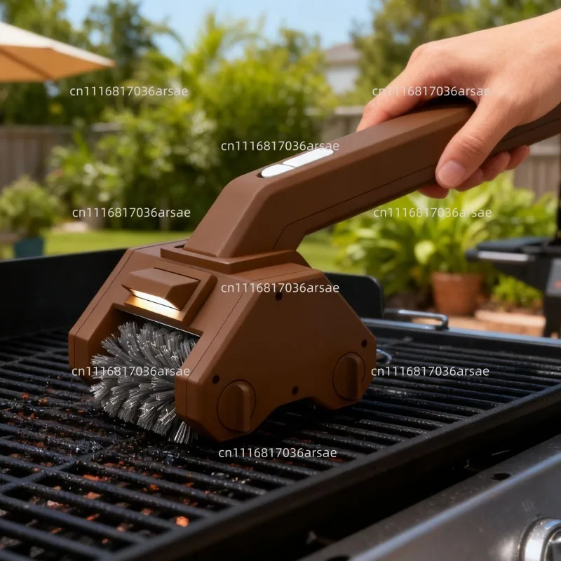 Electric Bbq Grill Cleaning Brush - Stainless Steel  Roller, Rechargeable Cordless Grill Brush