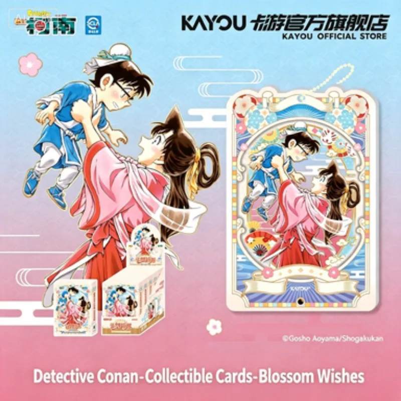 KAYOU Detective Conan Whisper Chapter Collectible Cards Blossom Wishes Anime Trading Cards with Pendant Card Box Toy Gift