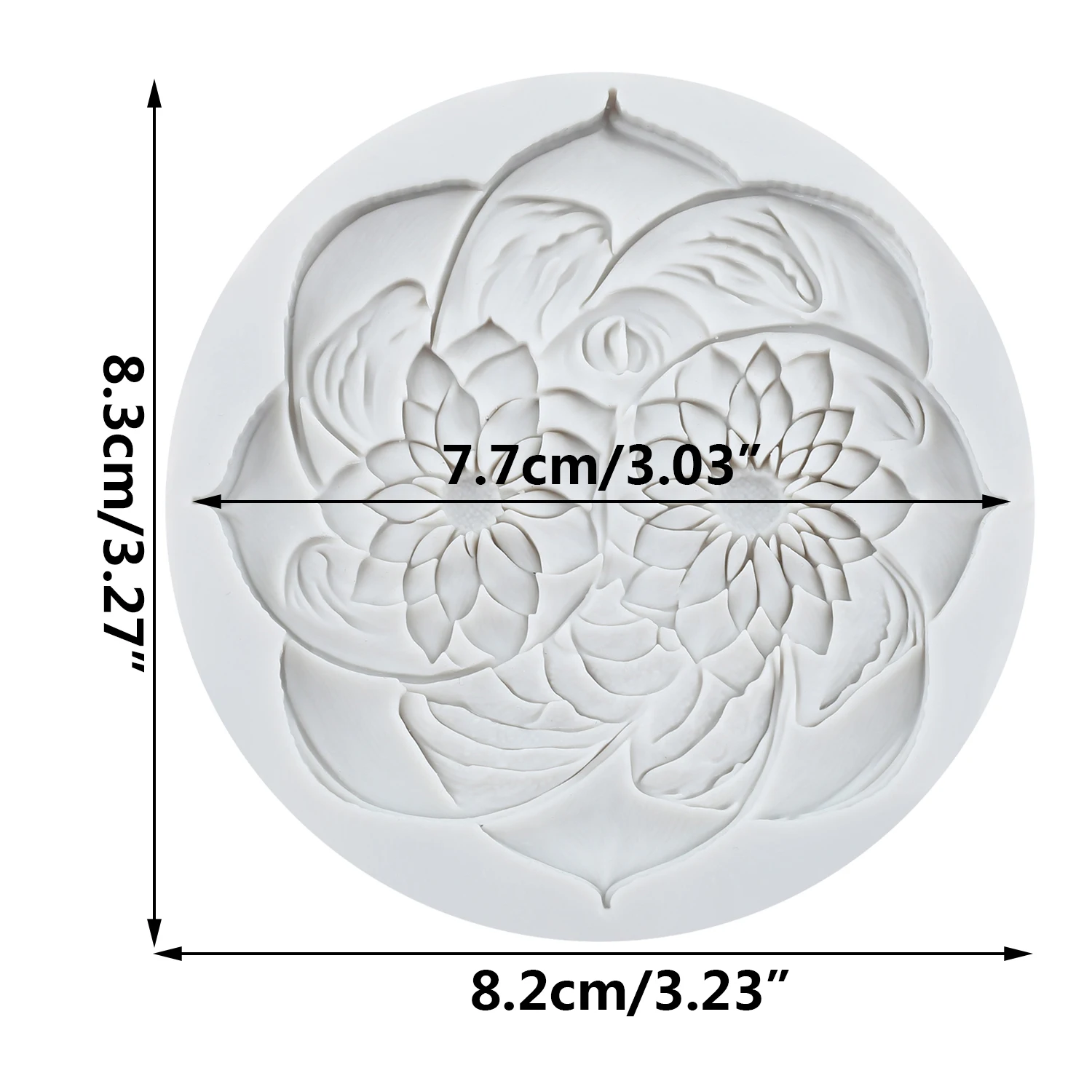 Lotus Flower Silicone Molds Lotus Fondant Cake Decorating Tools Cupcake Topper Chocolate Craft Gum Paste Polymer Clay