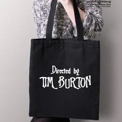 Directed Be Tim Burtom Shopping Bag Canvas Bags Shopper Security Night Jute Bag Foldable Bag Reusable Shopper Canvas