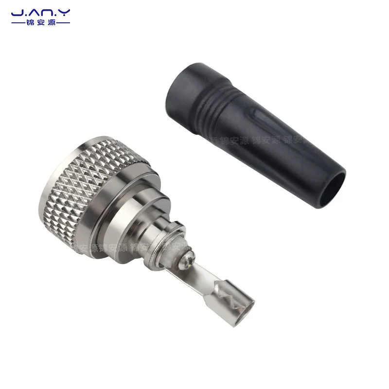 Solderless UHF-J straight adhesive connector RF RF coaxial connector SL16 male signal extension feeder assembly head