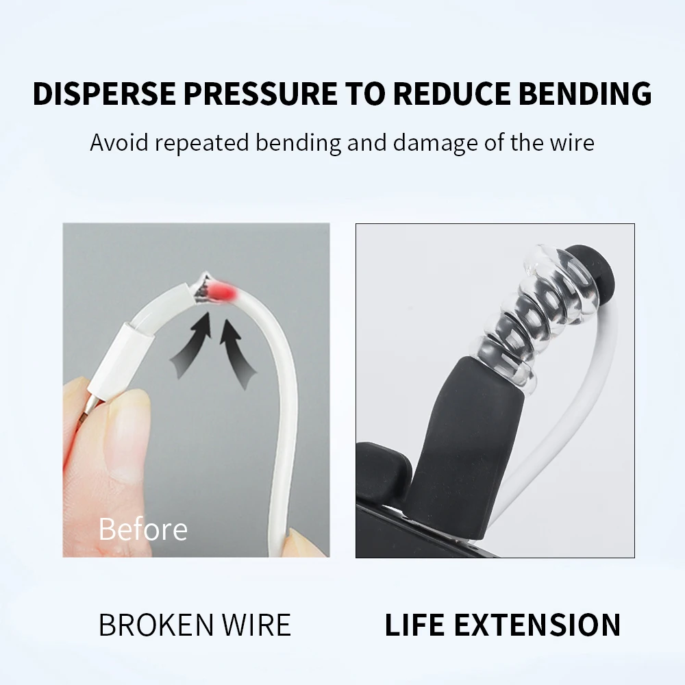 Anti Fracture Data Cable Silicone Protective Cover For IOS/Android/Dual Type C Univeral Charger Cord Protector Case Winder - view 6