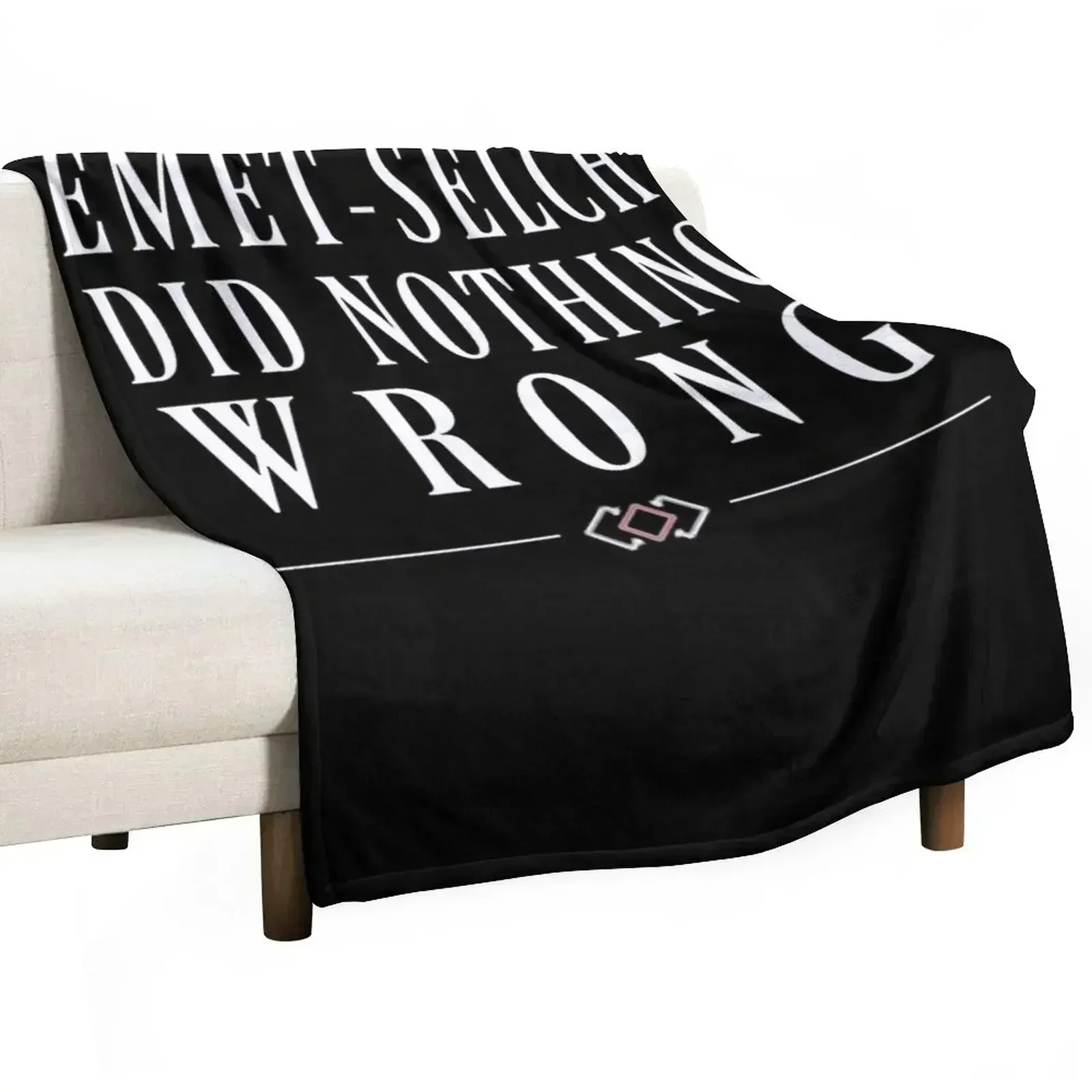 Emet-Selch Did Nothing Wrong Throw Blanket Large cosplay anime Decorative Throw funny gift halloween Cute Plaid Blankets