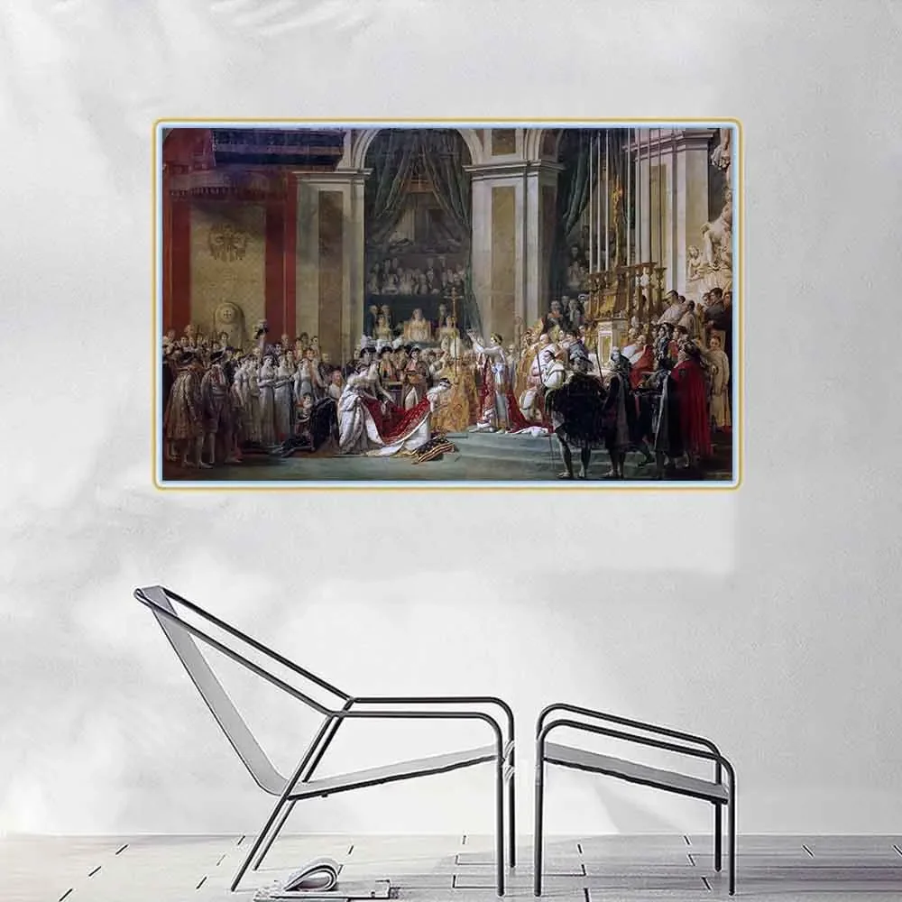 Jacques-Louis David - Coronation of Emperor Napoleon I and Coronation of the Empress Josephine in Notre-Dame de Paris Canvas