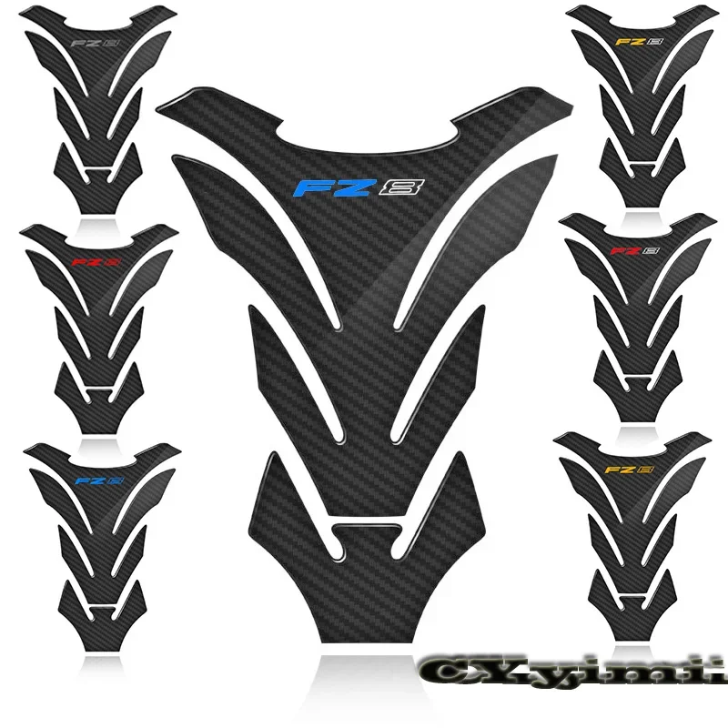 

3D Carbon Fiber Motorcycle Fuel Tank Pad Cover Protector Decal Stickers For FZ8 FZ 8