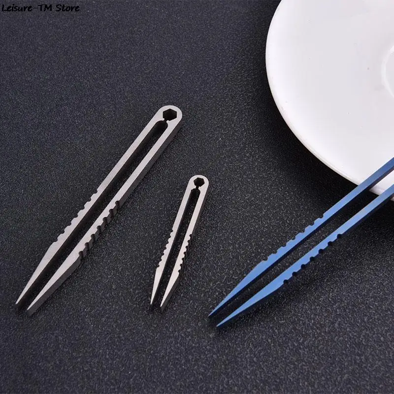 1PC Titanium Pincet TC4 Clip Titanium Tweezers Pick Up Clamping EDC Multipurpose Gadget Outdoor Pocket Maintenance Tool