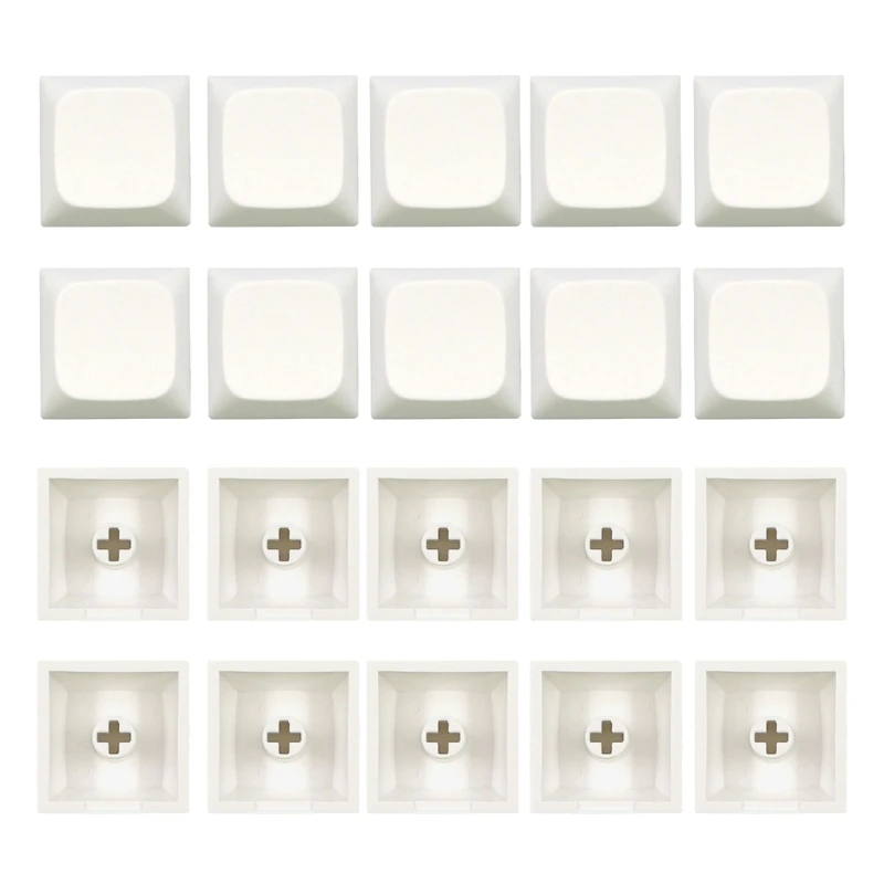 20Pcs PBT Blank Keycap 1U 1X XDA No Print Keycap Set for DIY Mechanical Keyboard Installation MX Switches