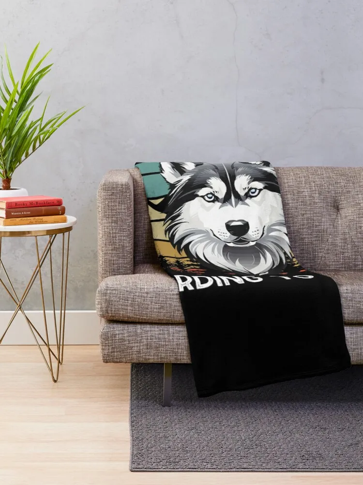 World Best Dog Dad Siberian Husky Funny Throw Blanket Soft Big Luxury Thicken Quilt Thin Blankets