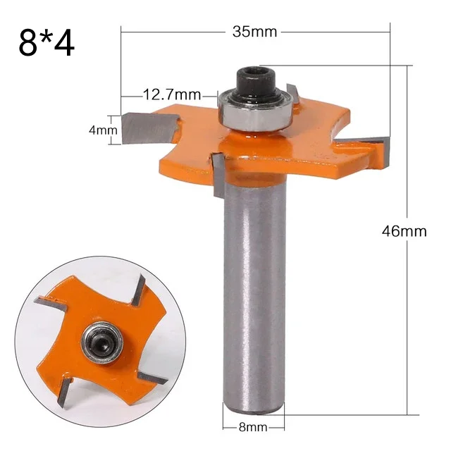 Wood Milling Cutter Router Bits With Bearing Wood Cutter 8mm Shank For Wood Milling Machine Woodworking Tools