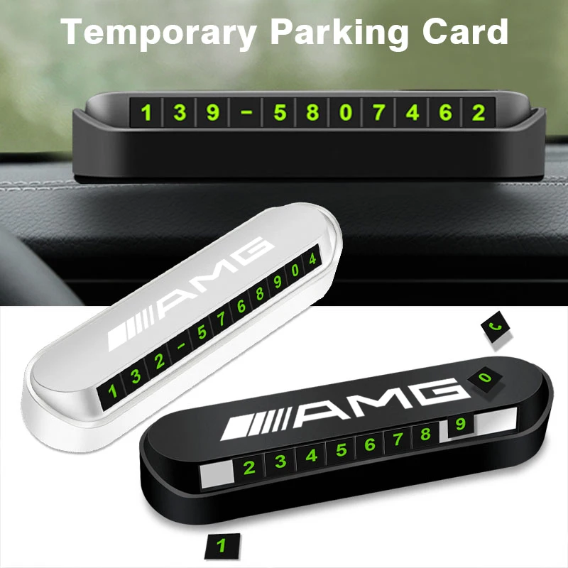 Car Temporary Parking Phone Cards Car Interior Accessories For Mercedes Benz AMG W212 W213 W205 W177 V177 W247 W176 GLA GLC X253