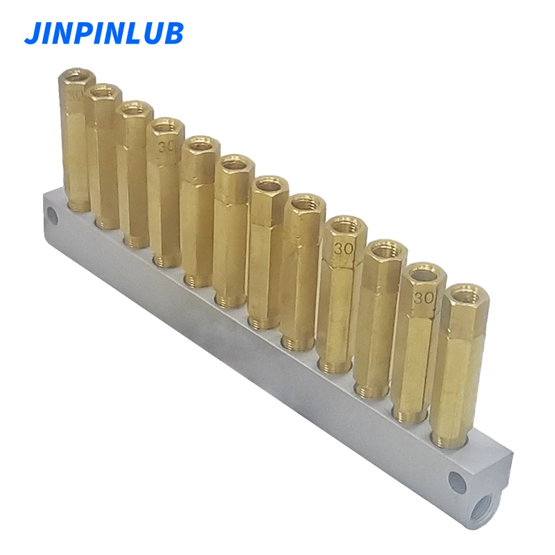 

JINPINLUB MGK-12 Розетки Объемное измерительное устройство Медный распределитель дозирования в сборе для смазки с ЧПУ