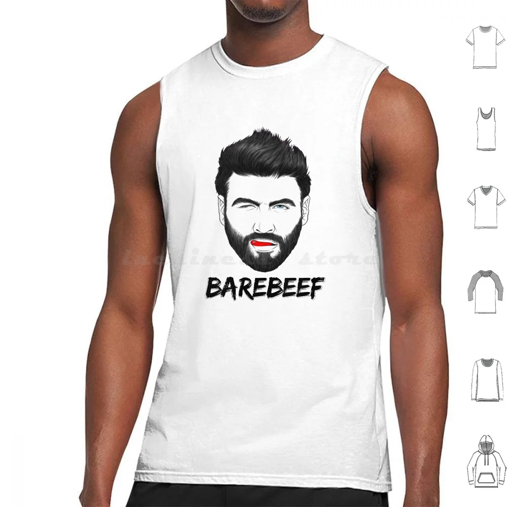 Bare Beef Logo Tank Tops Print Cotton Barebeef Bears Bear Woof Pride Grrr Men Cute Bearart Bearpride Bearflag